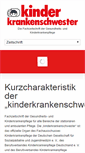 Mobile Screenshot of kinderkrankenschwester.eu