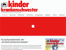 Tablet Screenshot of kinderkrankenschwester.eu